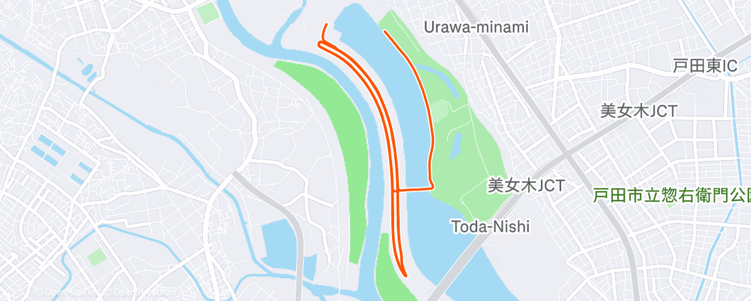 Map of the activity, ランチタイム ライド