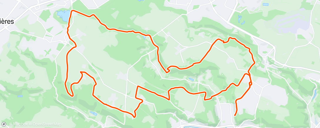 Map of the activity, Sortie VTT le matin