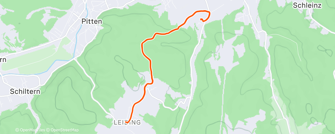 Map of the activity, Traillauf am Morgen