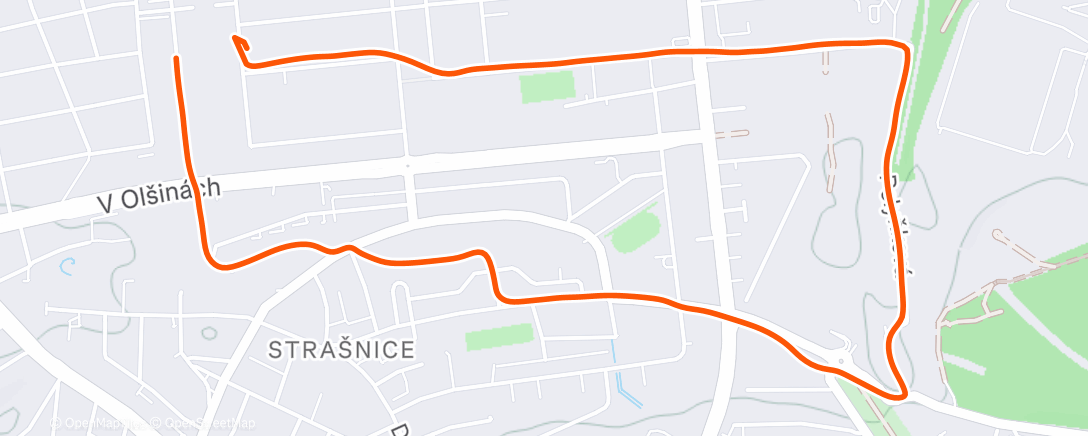 Map of the activity, Morning Run