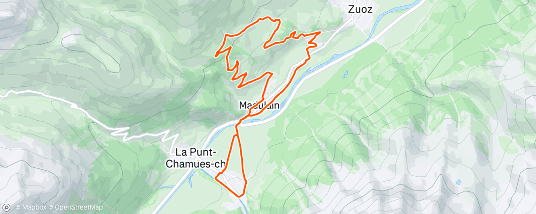 Map of the activity, Traillauf zur Mittagszeit