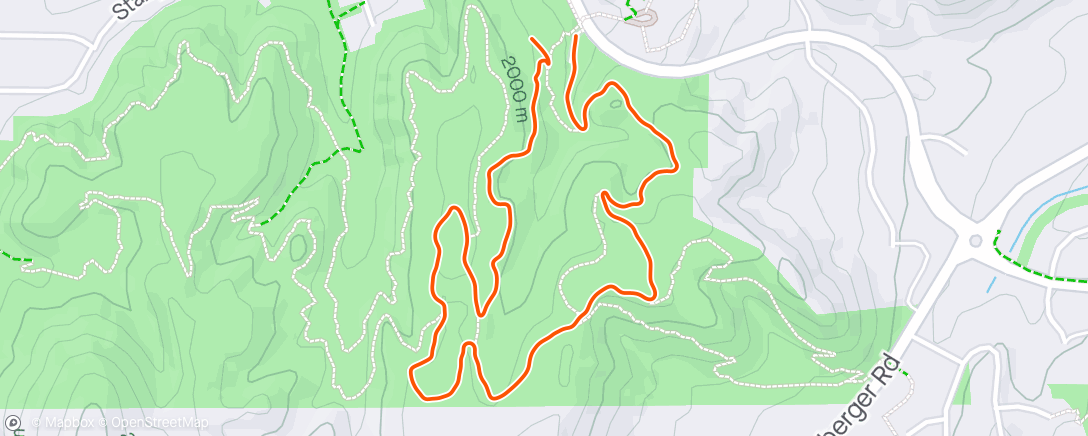 Map of the activity, Lunch Hike with me log