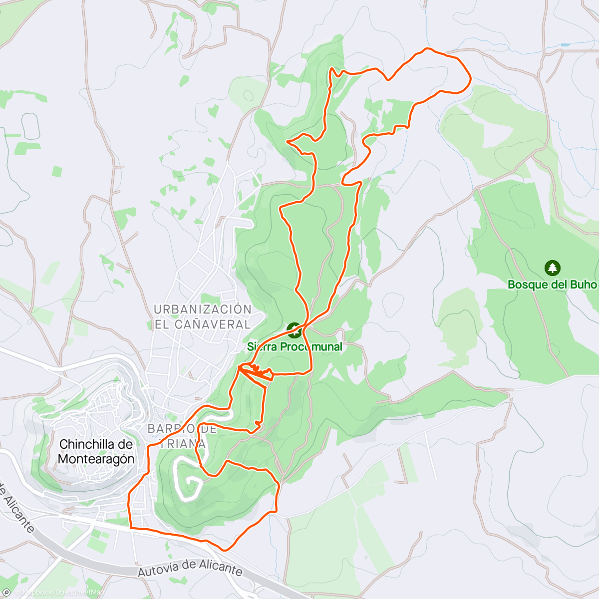 Mapa da atividade, Un poco de trail con Juanlu