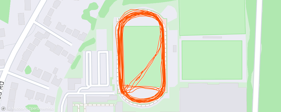 Map of the activity, 3x1k,2x600m,4x400m