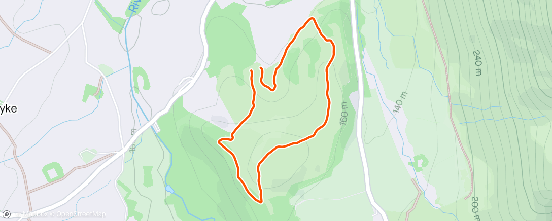 Map of the activity, Scale Hill for lunch