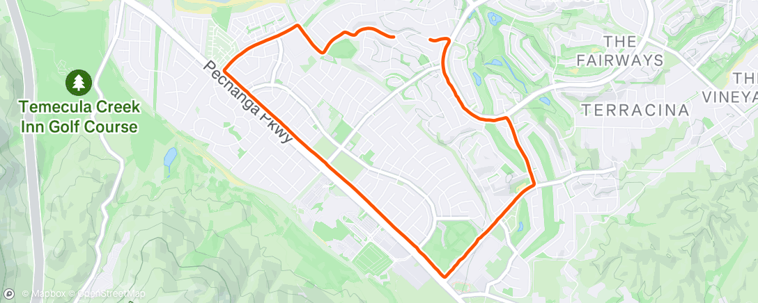 Map of the activity, Morning Run