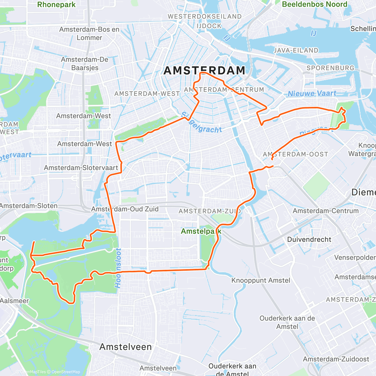 Map of the activity, Chill Ride