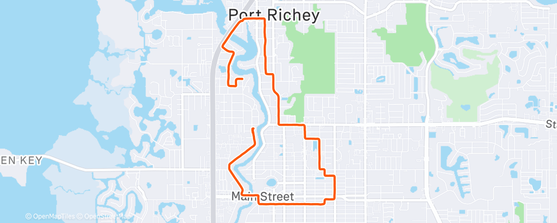 Map of the activity, Evening Ride