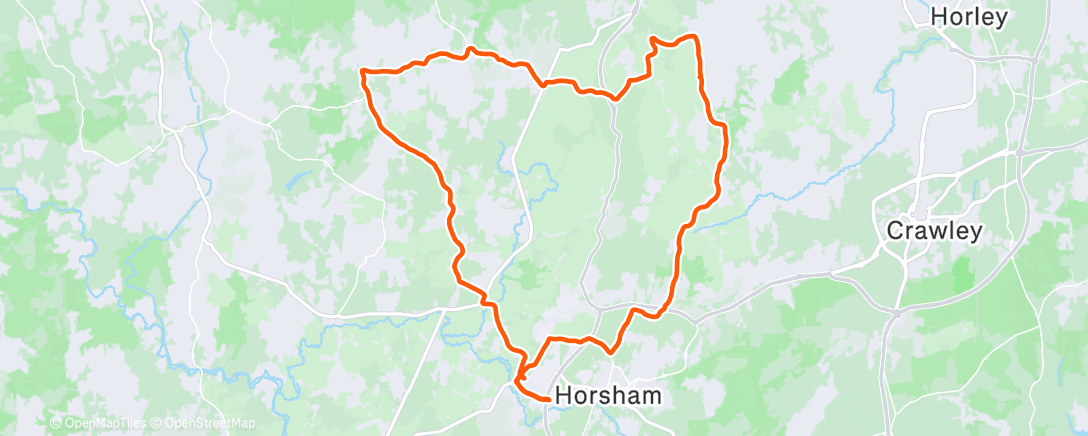 Map of the activity, Lunch Ride