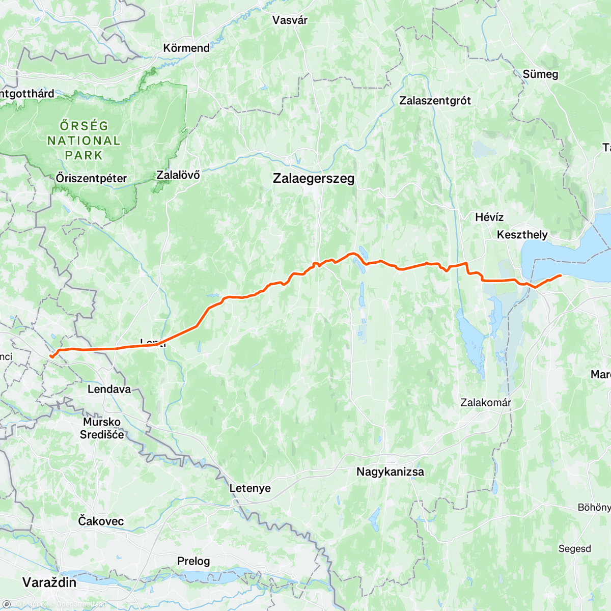Map of the activity, Lunch Ride