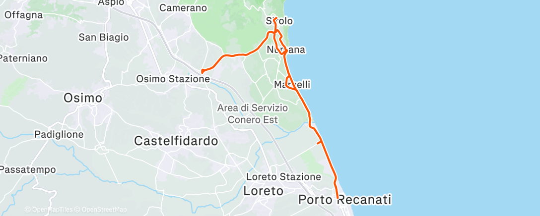 Map of the activity, Morning Ride