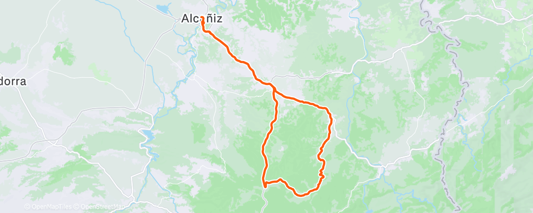 Карта физической активности (Bicicleta por la tarde)