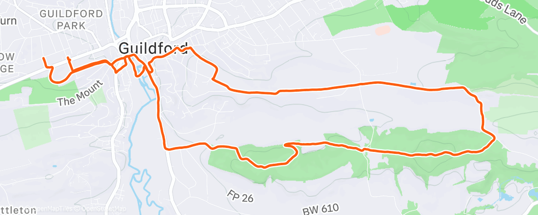 Карта физической активности (Afternoon Run)