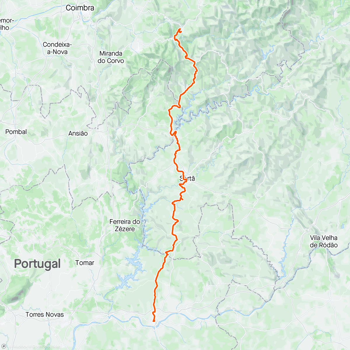 Map of the activity, Portugal E2E - Gois to Abrantes 4/7