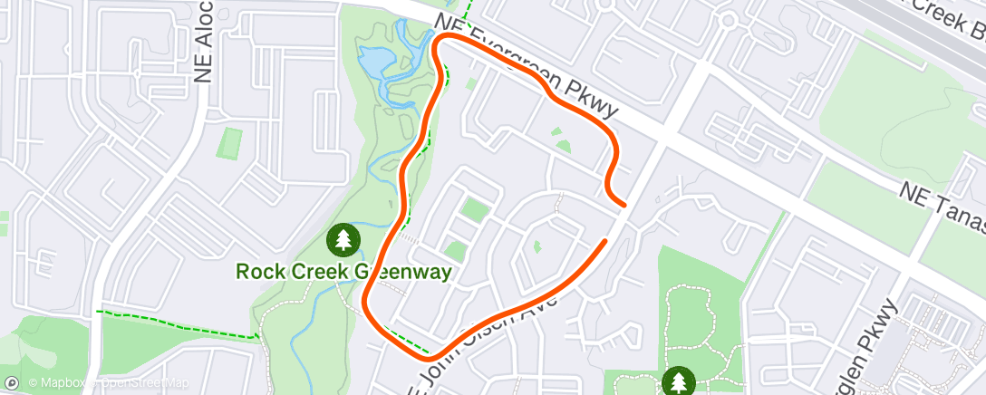 Map of the activity, Morning Walk