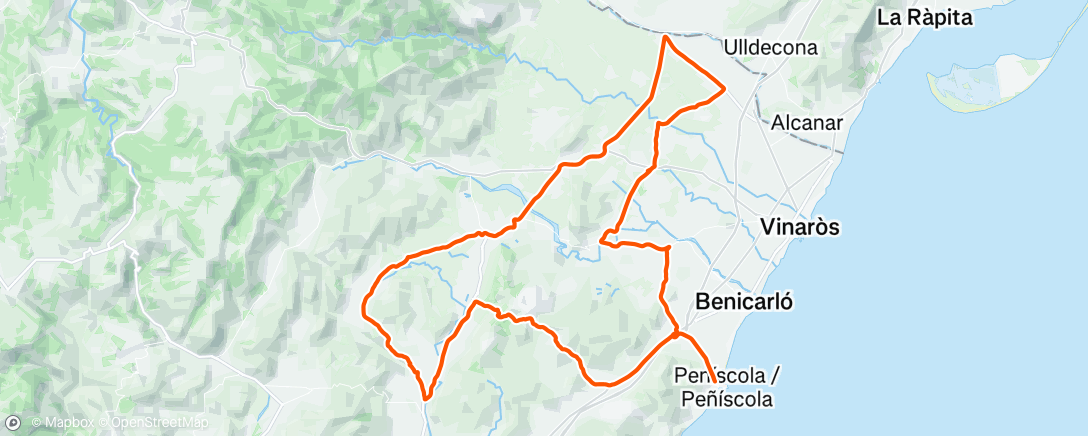 Map of the activity, Bicicleta por la mañana