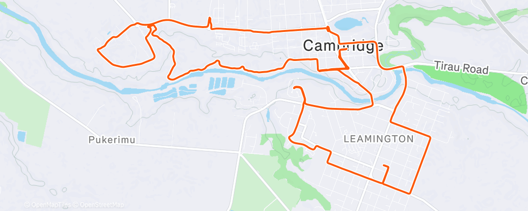Map of the activity, Afternoon Ride