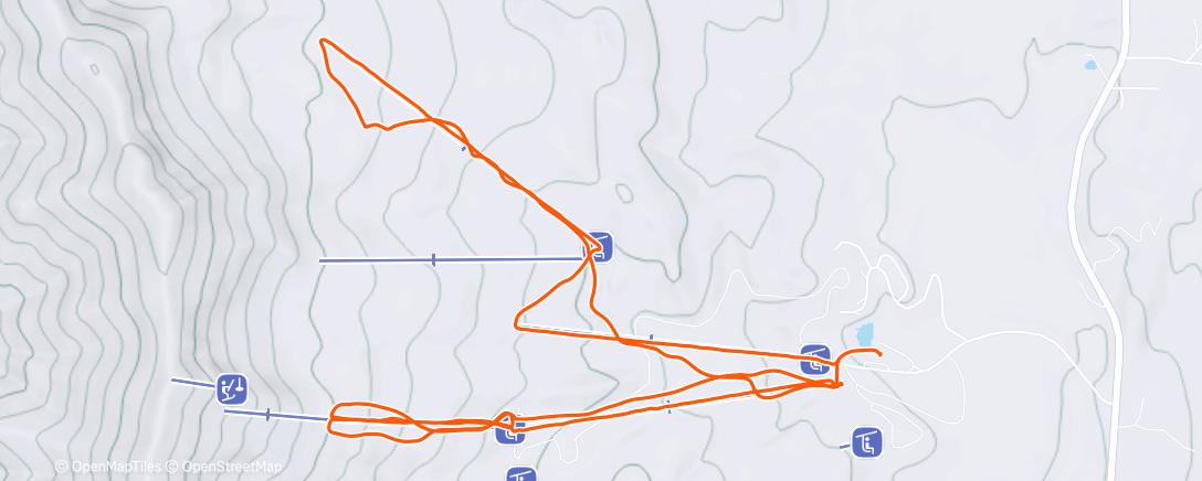 Map of the activity, First day back at Bridger