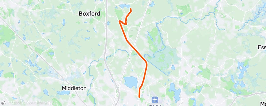 Map of the activity, Lunch Run