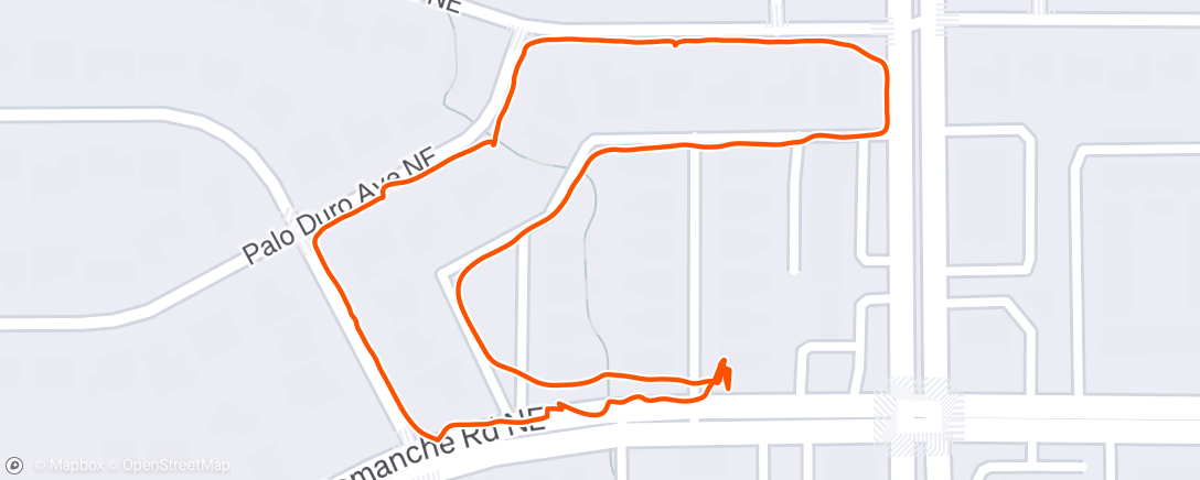 Map of the activity, Evening Trail Run
