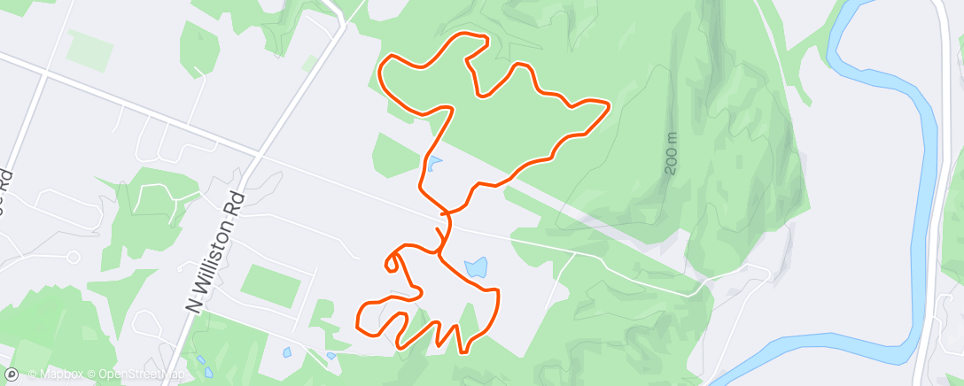 Map of the activity, Catamount classical ski on iffy snow