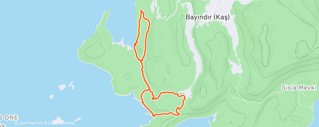 Map of the activity, Lunch Hike