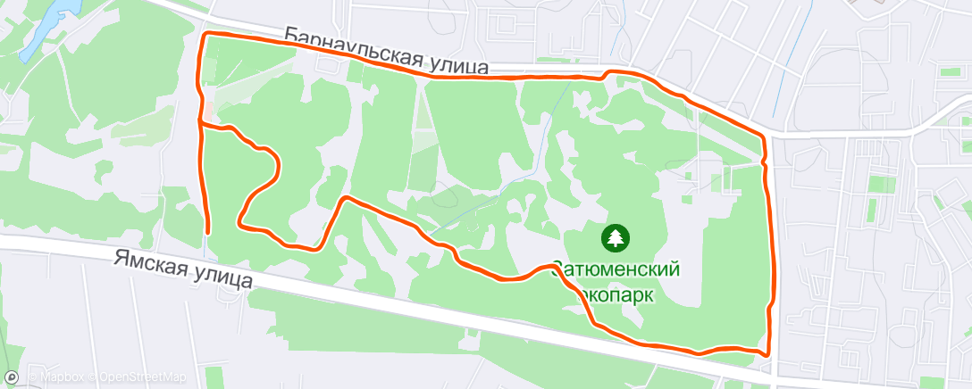 Mapa da atividade, Барнаульская улица