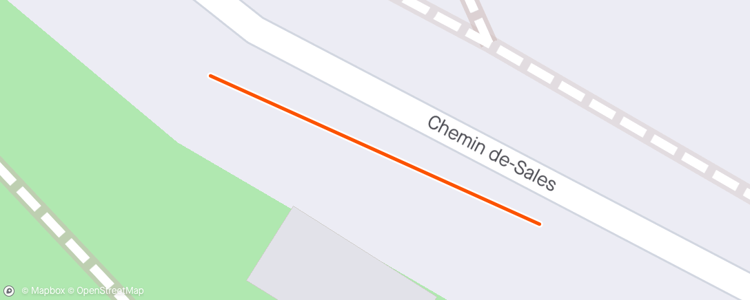 Map of the activity, Sortie en vélo électrique en soirée