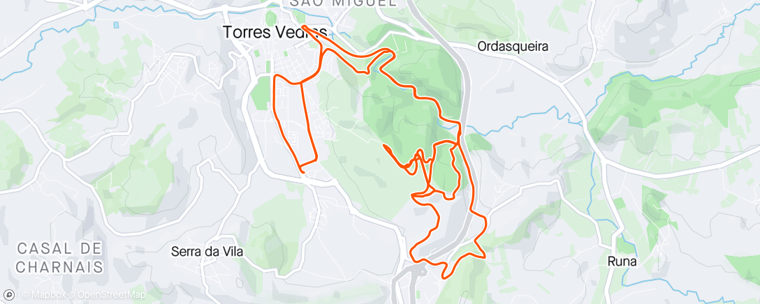Map of the activity, Trilhos Vale Escuro