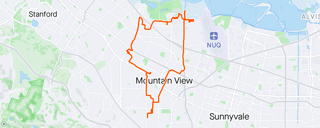 Map of the activity, Lunch Ride