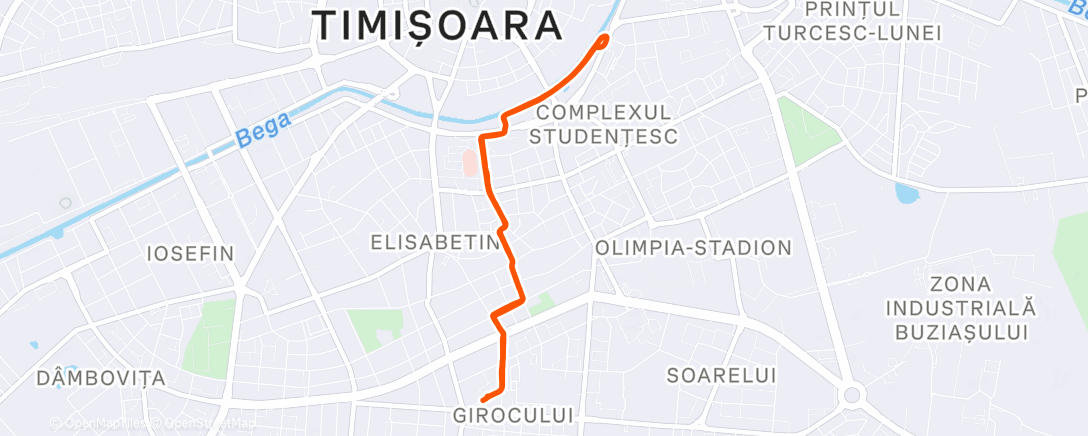 Map of the activity, Morning Run