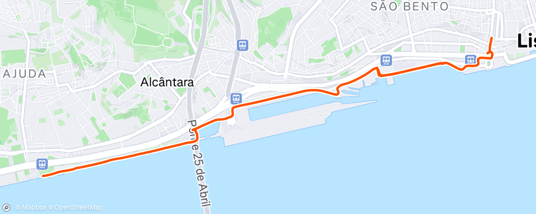 Map of the activity, Afternoon Walk