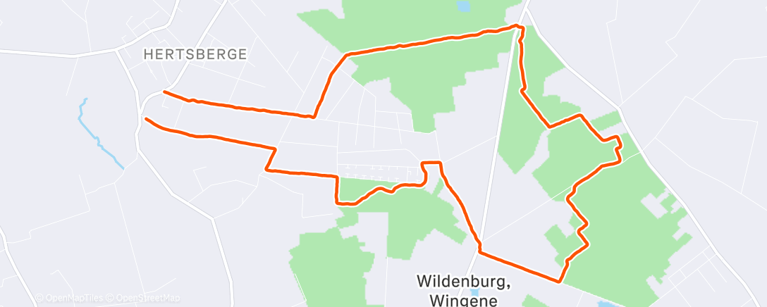 Map of the activity, Namiddagloop
