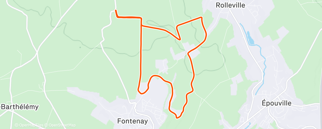 Map of the activity, Morning Run