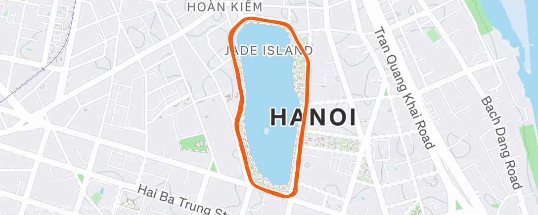 Map of the activity, Morning Run
