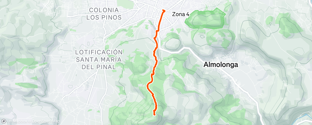 Map of the activity, Afternoon Hike
