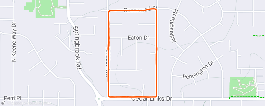 アクティビティ「Afternoon Run」の地図
