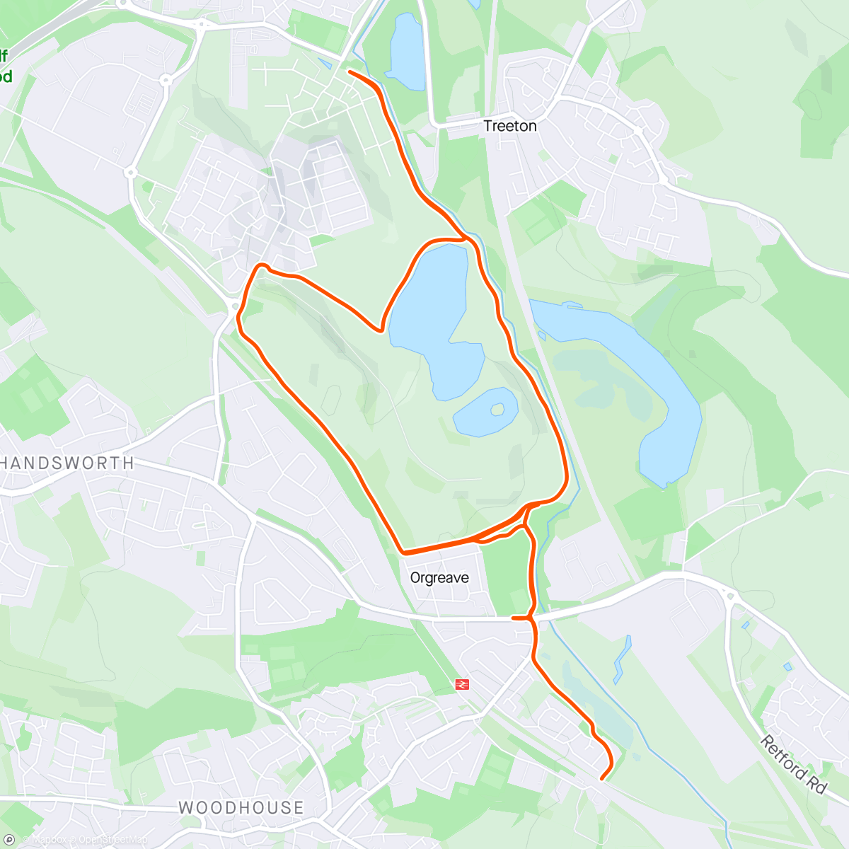 Map of the activity, Waverley Run with Amy 🏃🏻‍♂️ 🚴‍♀️