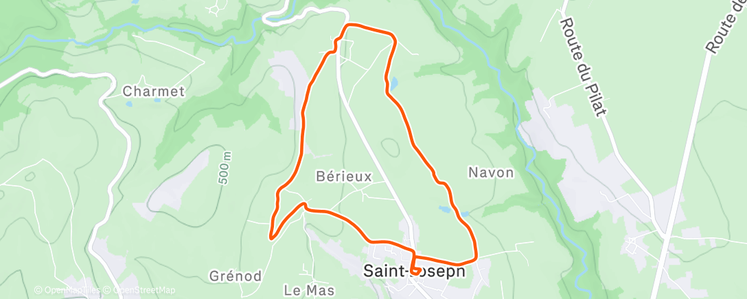 Map of the activity, Marche dans l'après-midi