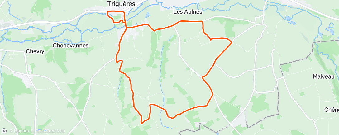 Map of the activity, Evening Trail Run