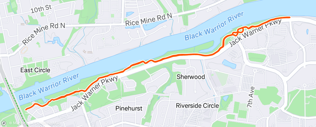 Map of the activity, Morning Run