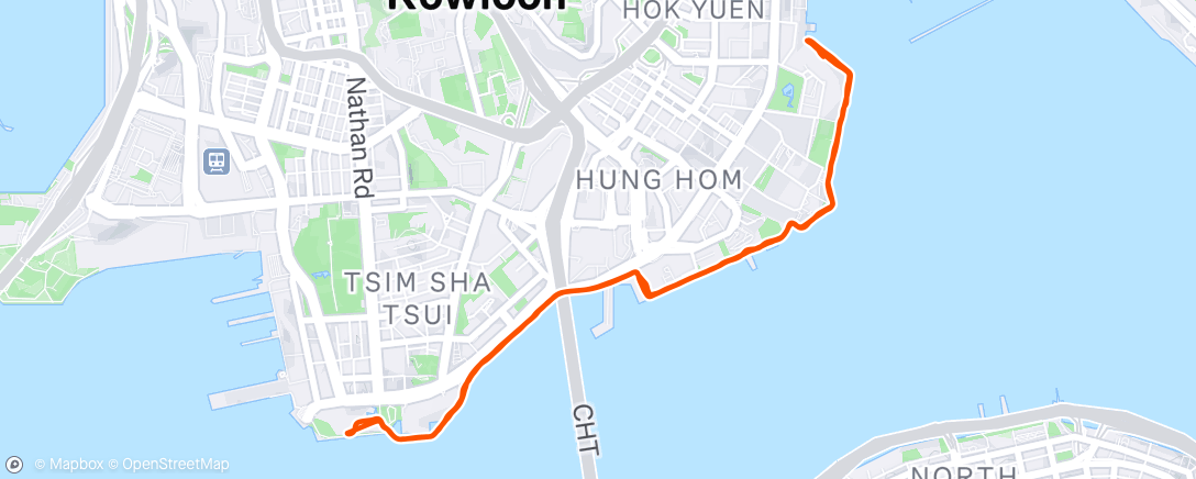 Map of the activity, 晨间跑步