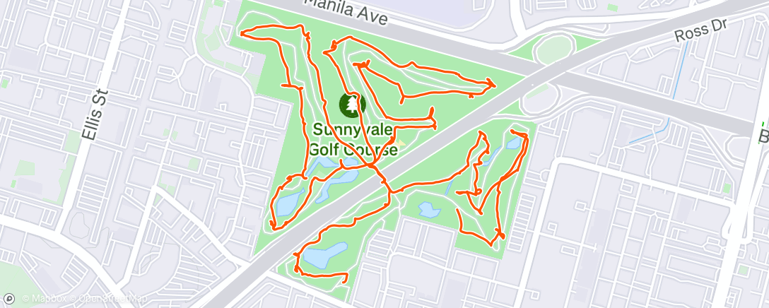 Map of the activity, Sunnyvale Muni GC