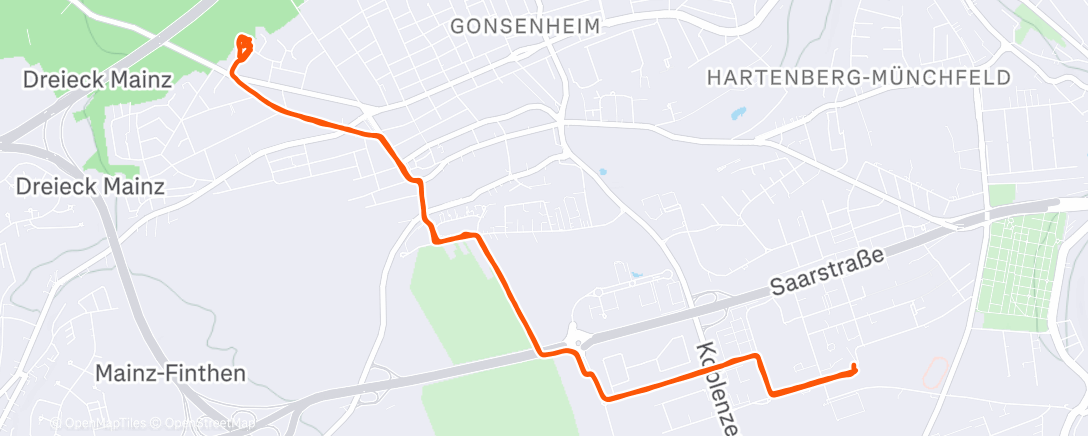 Карта физической активности (Morning Ride)