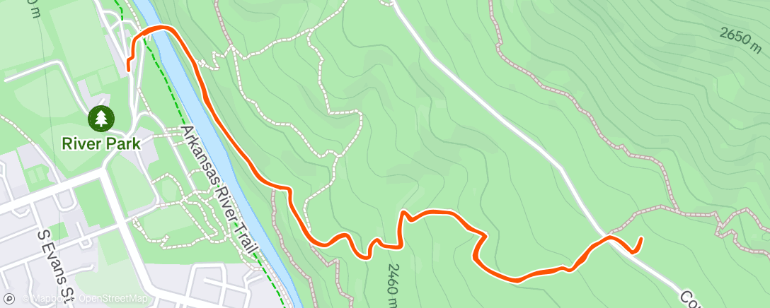 Map of the activity, Morning Hike