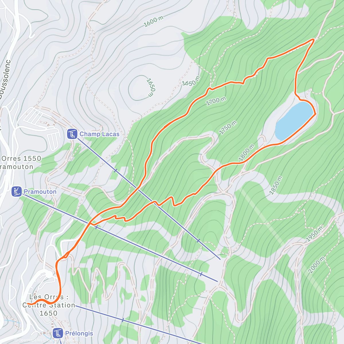 Карта физической активности (Marche dans l'après-midi)