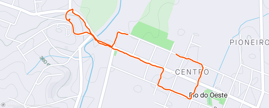 Map of the activity, Caminhada apames.