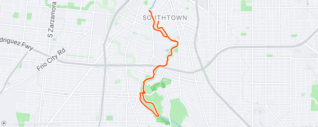 Map of the activity, Morning Run