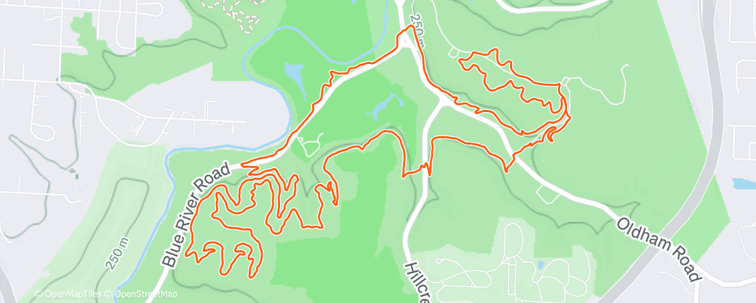 Map of the activity, Lunch Mountain Bike Ride