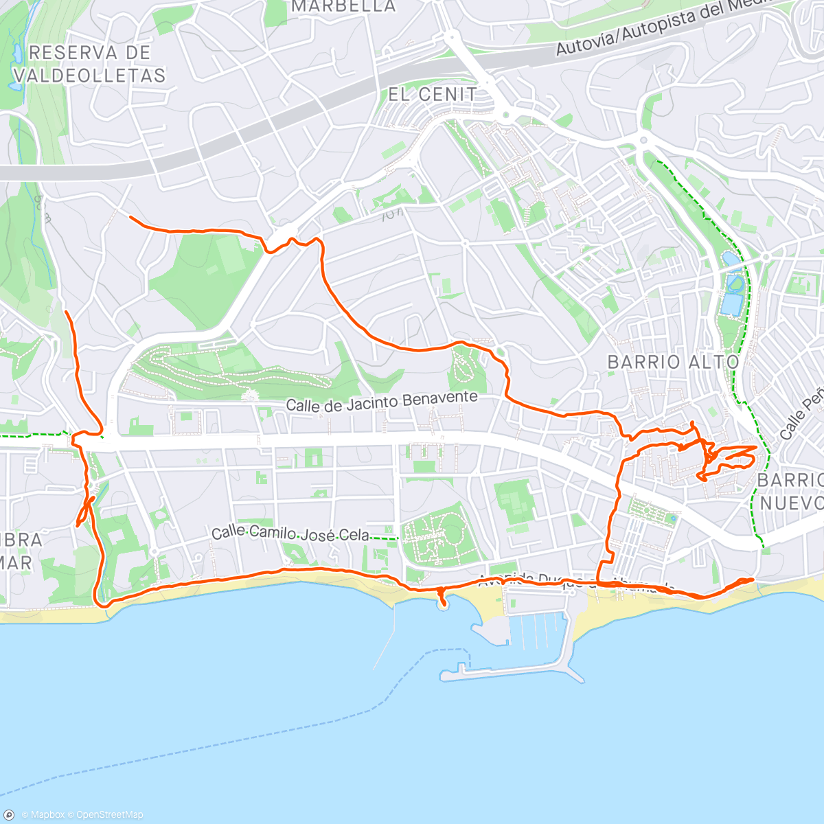 Map of the activity, Marbella 🇪🇦